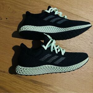 Adidas Black and Mint Green Running Shoes